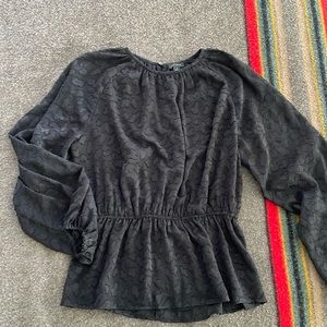 Ann Taylor Black Peplum Blouse